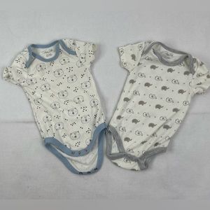 2 Rene Rofe 0-6 Months Size Baby Infant One Piece Body Suits